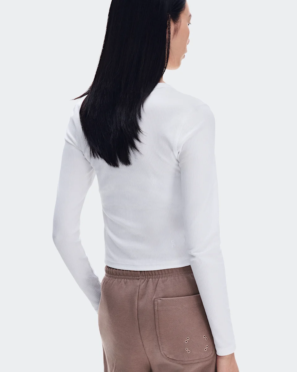 On All-Day Ribbed Long-T White Feminino