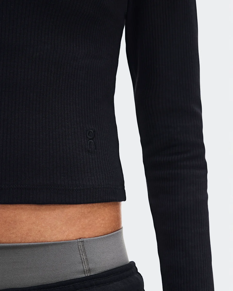 On All-Day Ribbed Long-T Black Feminino
