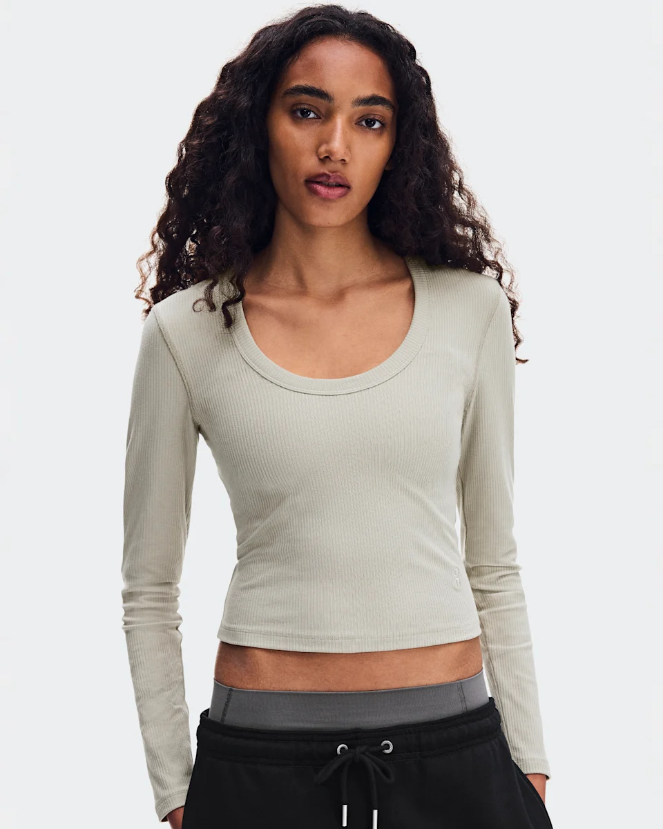 On All-Day Ribbed Long-T Brume Feminino
