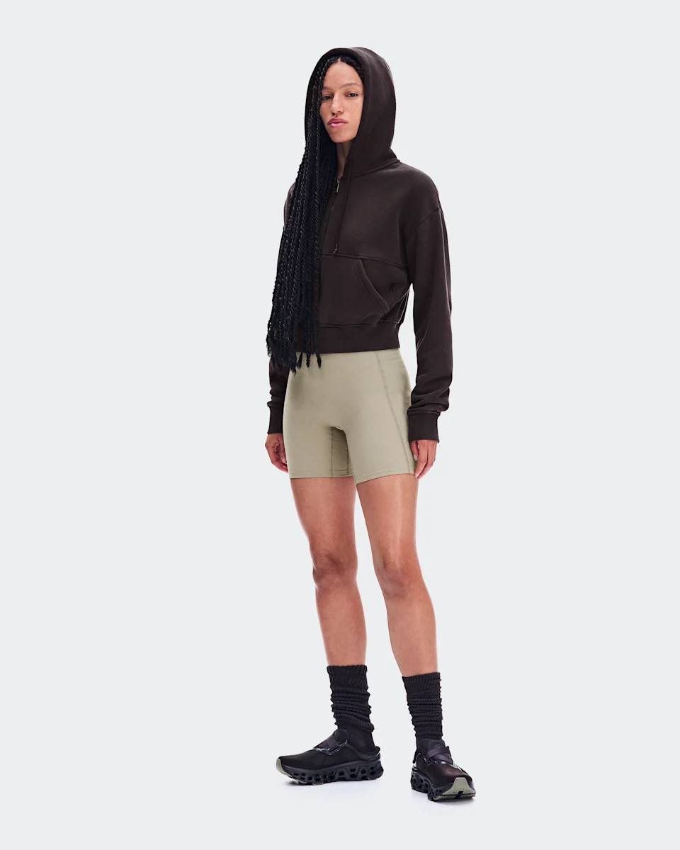 On Club Collective Full Zip Hoodie FKA Espresso Feminino – Uso diário