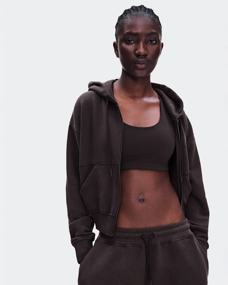 On Club Collective Full Zip Hoodie FKA Espresso Feminino