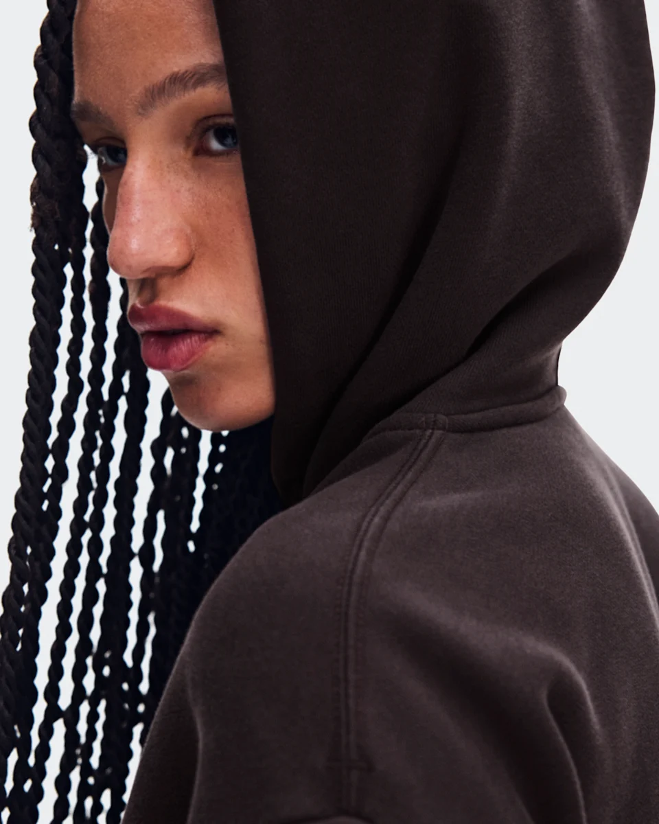 On Club Collective Full Zip Hoodie FKA Espresso Feminino