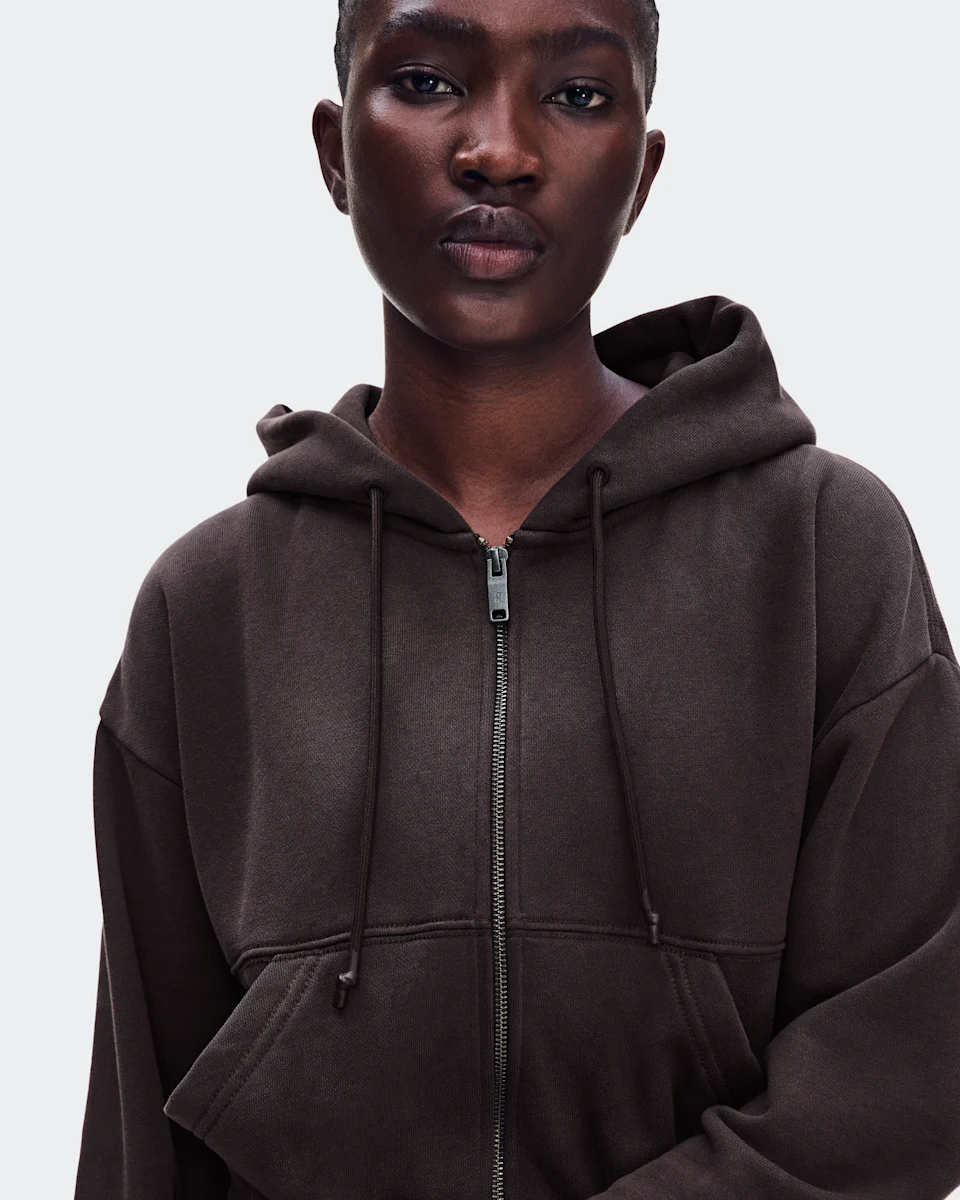 On Club Collective Full Zip Hoodie FKA Espresso Feminino