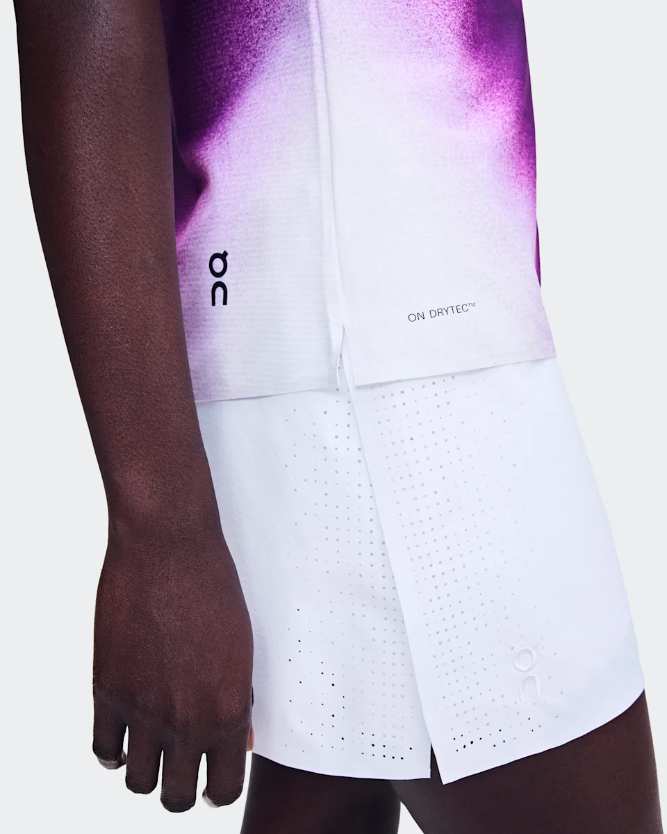 On Court Tank Swing White & Cassis Feminino