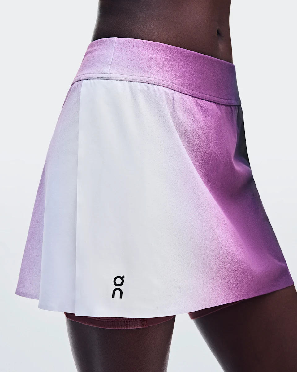 On Court Skirt Split Swing White & Cassis Feminino
