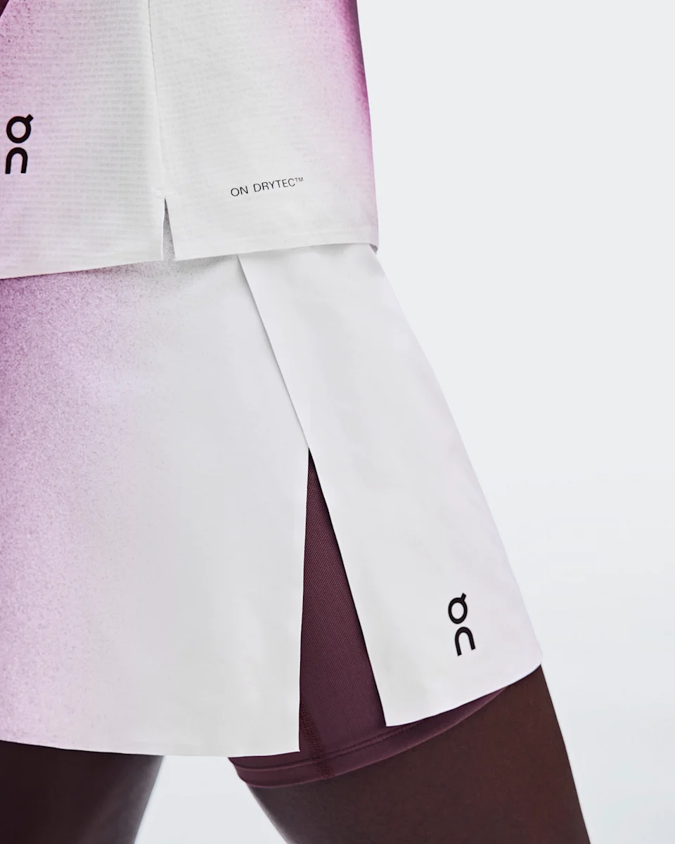 On Court Skirt Split Swing White & Cassis Feminino