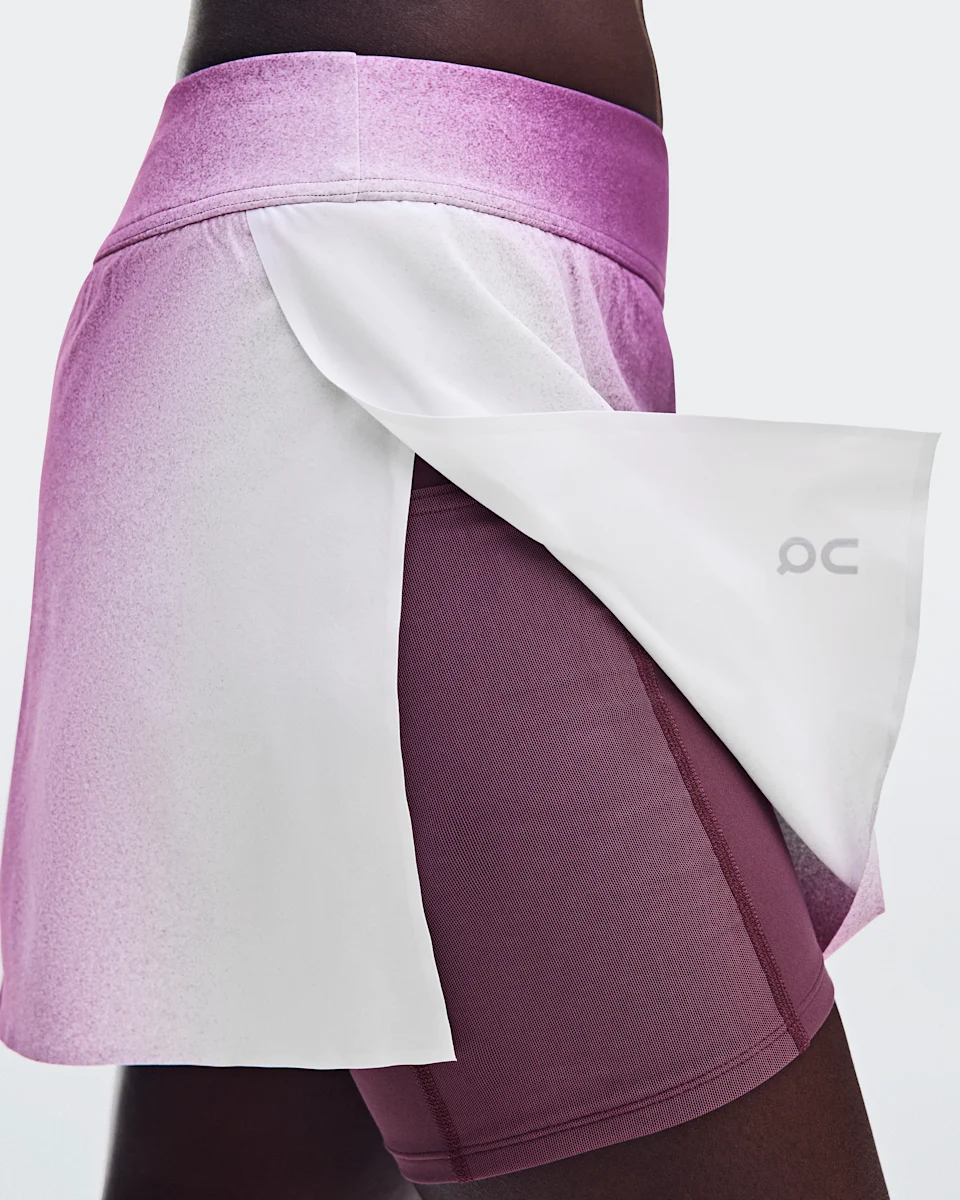 On Court Skirt Split Swing White & Cassis Feminino