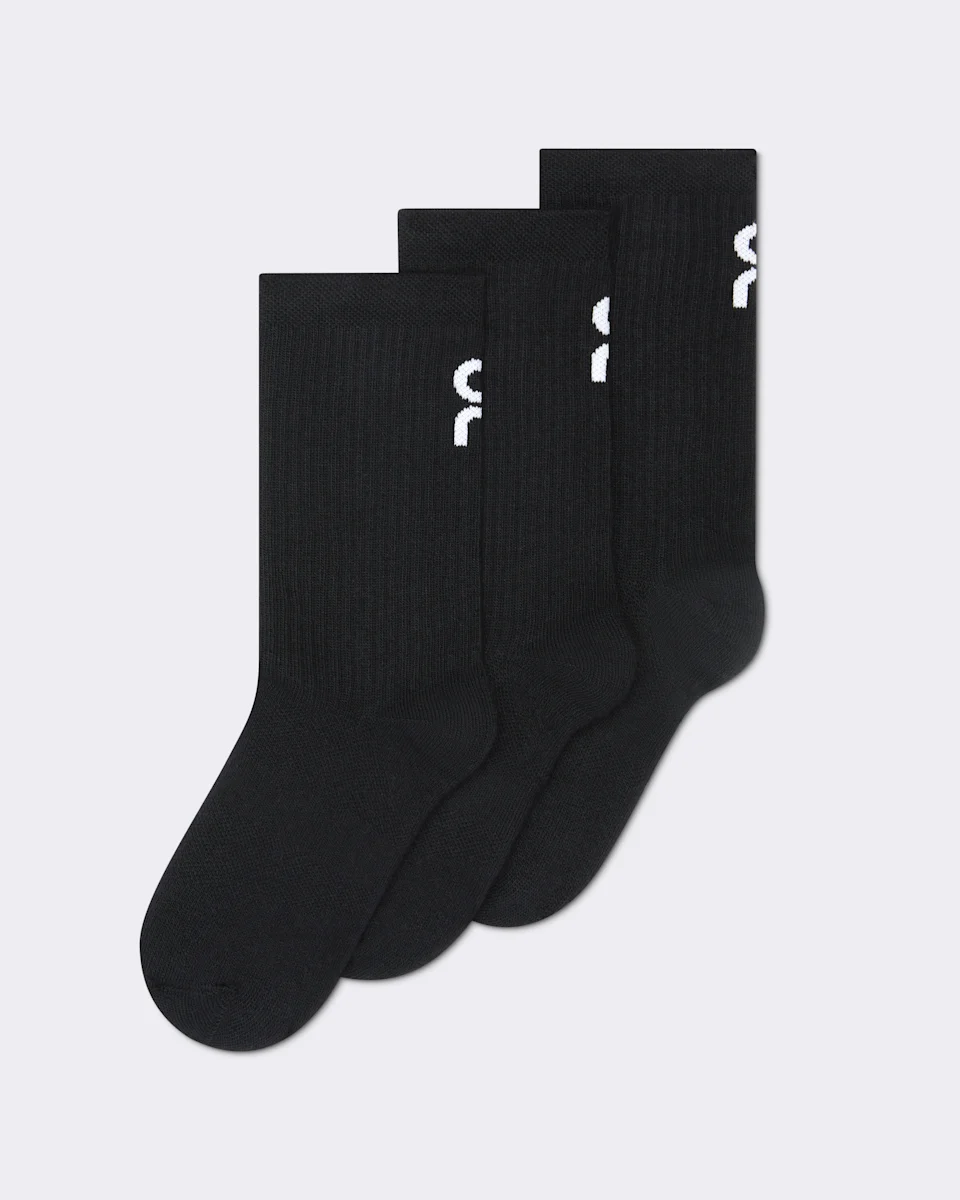 On Logo Sock High 3P Kids Black 