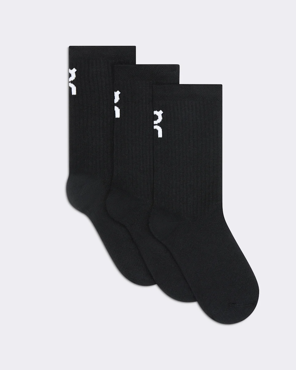 On Logo Sock High 3P Kids Black 