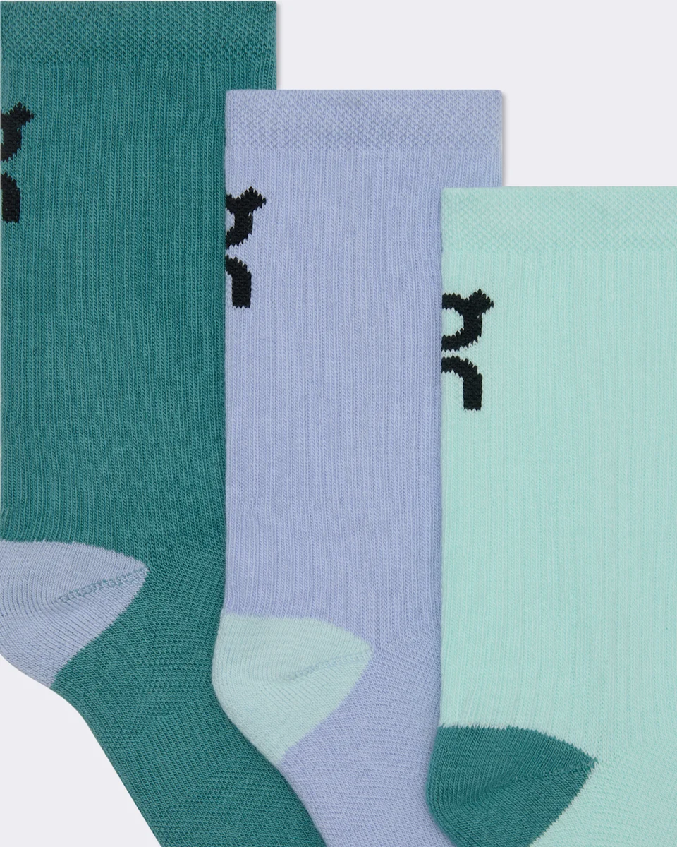 On Logo Sock High 3P Kids Celeste & Storm