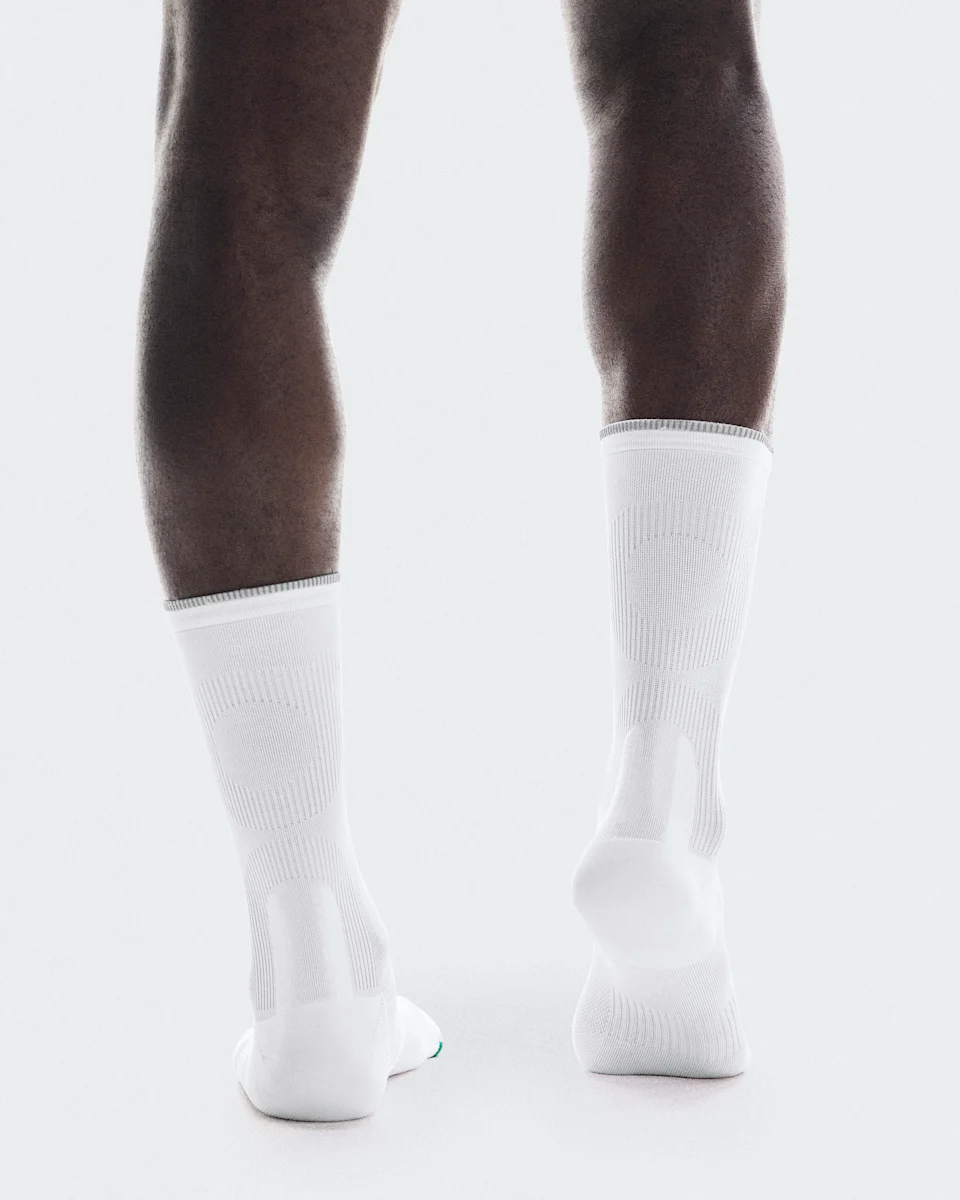 On Elite Run Sock High White & Ivory