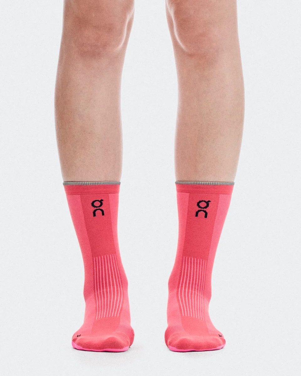 On Elite Run Sock High Camellia & Azalea 