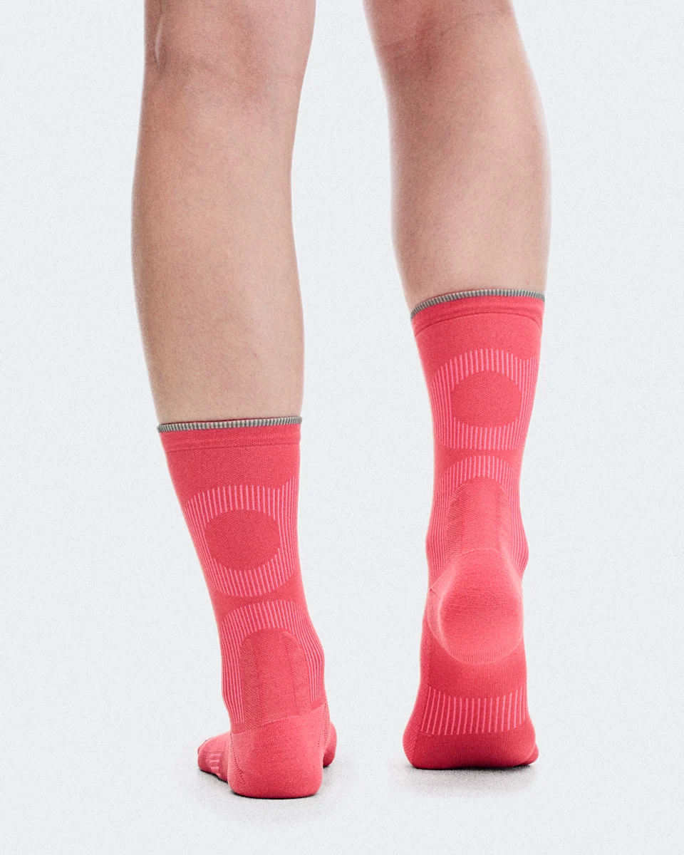 On Elite Run Sock High Camellia & Azalea 