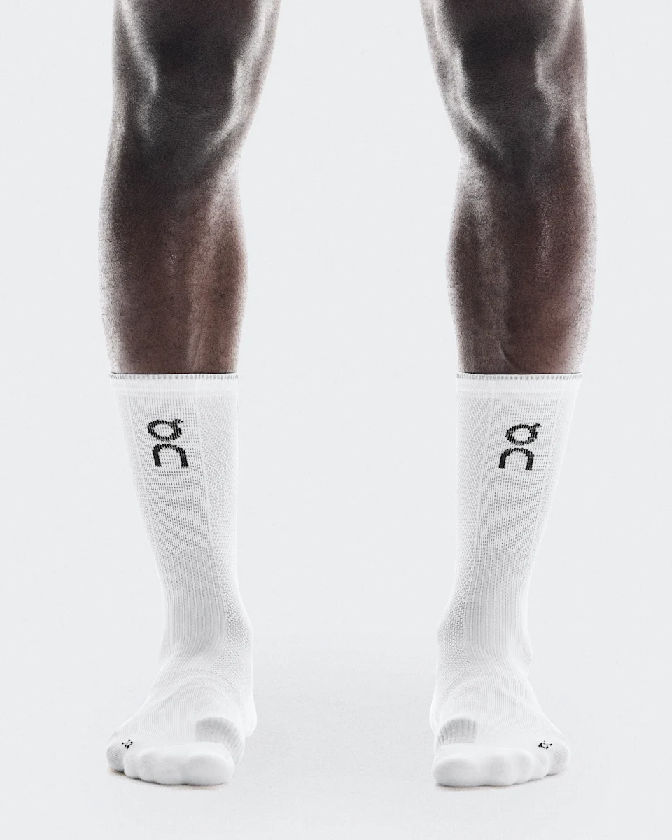 On Performance Run Sock High White & Glacier