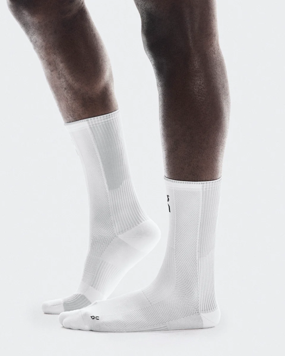 On Performance Run Sock High White & Glacier