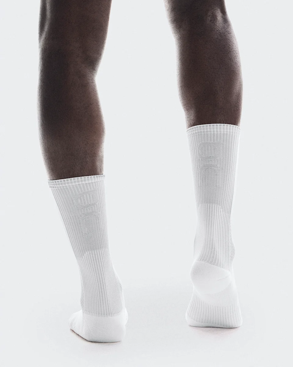 On Performance Run Sock High White & Glacier
