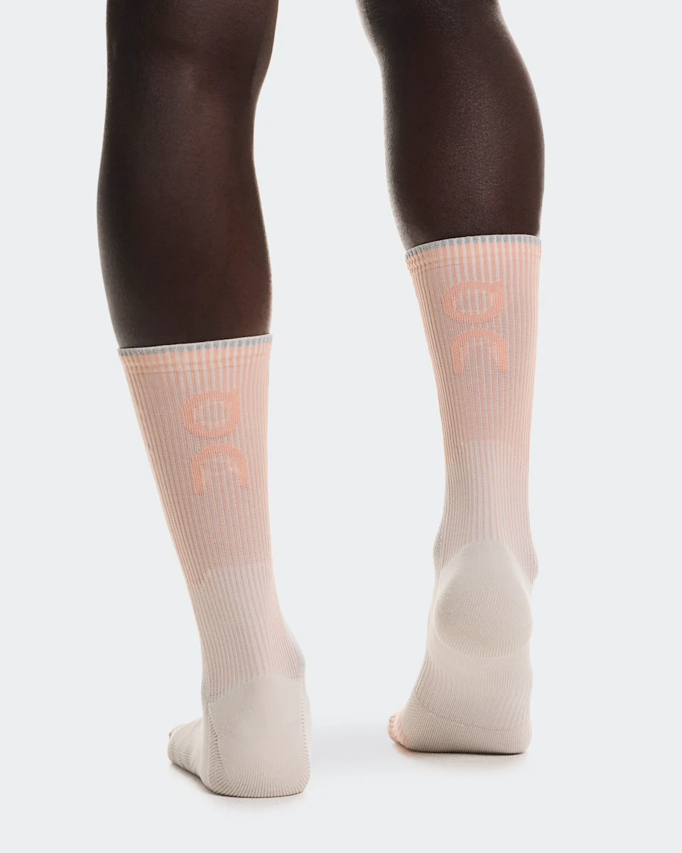 On Performance Run Sock High Pearl & Sunstone 