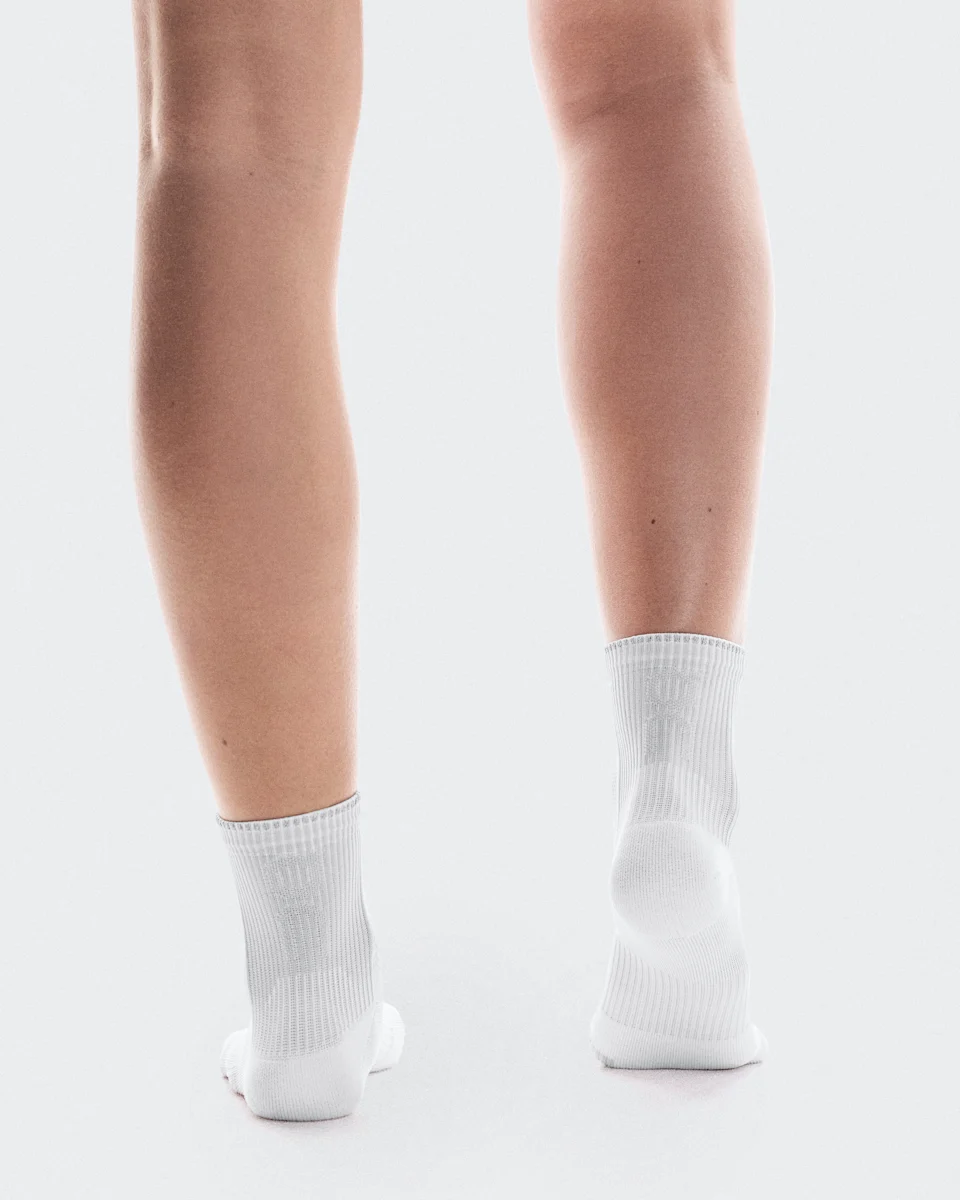 On Performance Run Sock Mid White & Glacier