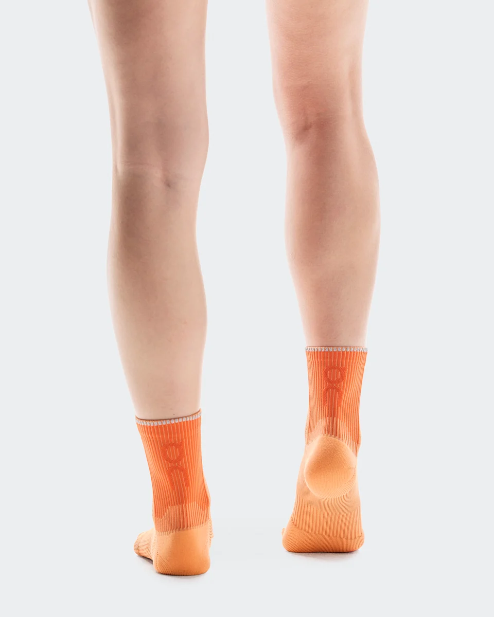 On Performance Run Sock Mid Tangerine & Flame