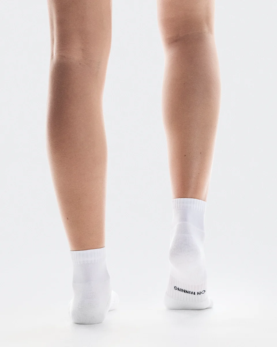 On Core Run Sock Mid 2P White 