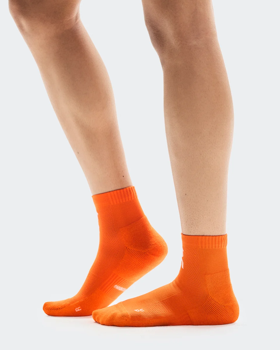 On Core Run Sock Mid 2P Flame & Pink