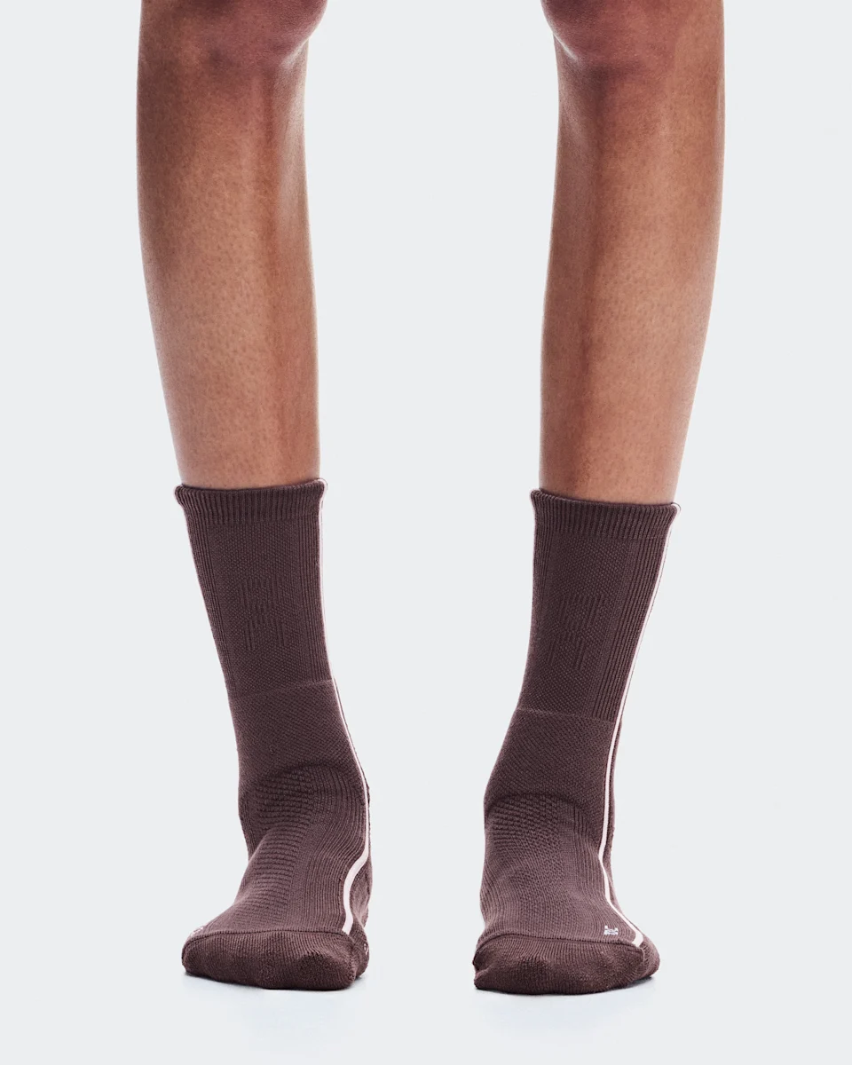 On Court Sock High Mulberry & White 