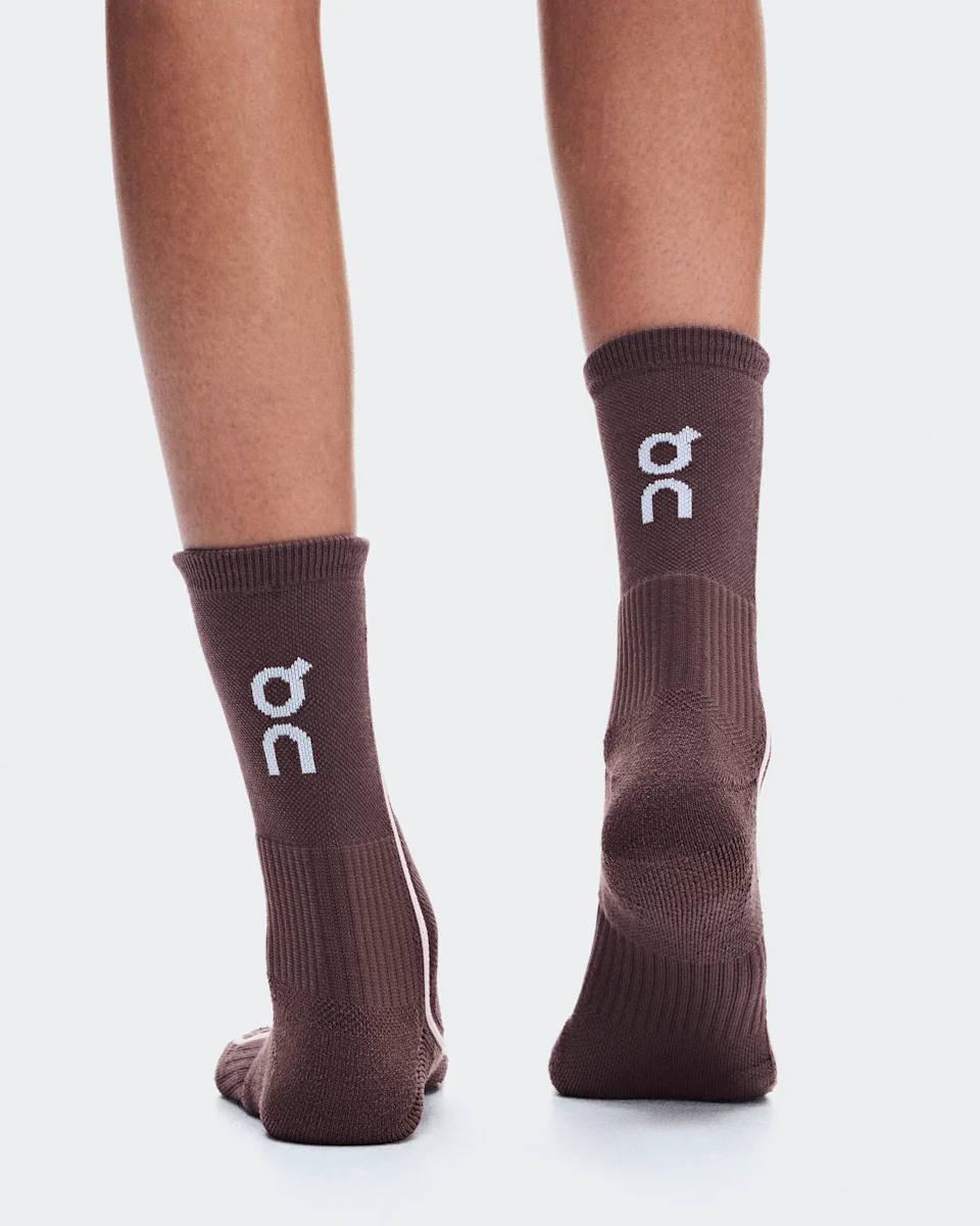 On Court Sock High Mulberry & White 