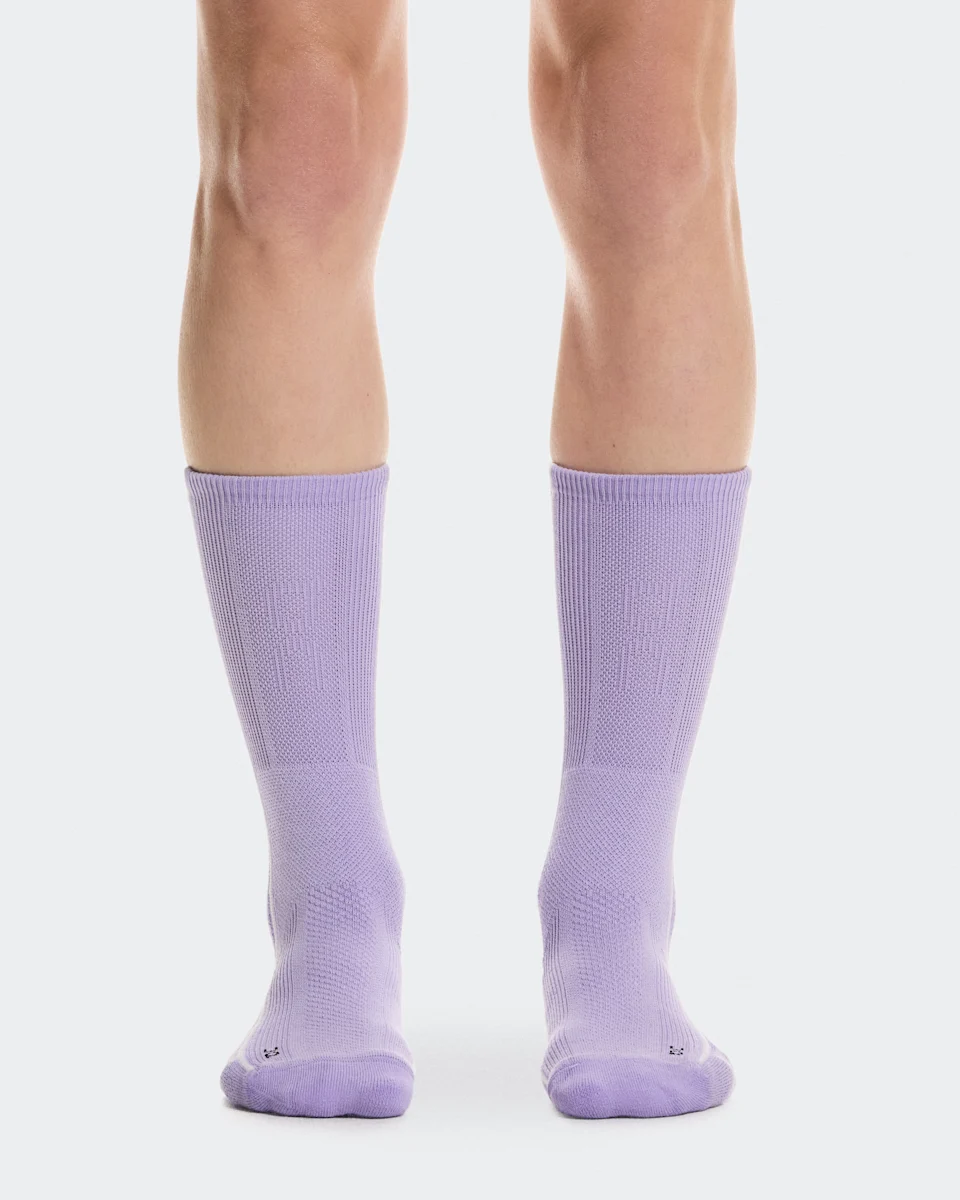 On Court Sock High Bloom & Ivory Unissex – Prática de tênis de alta performance, acolchoada e respirável