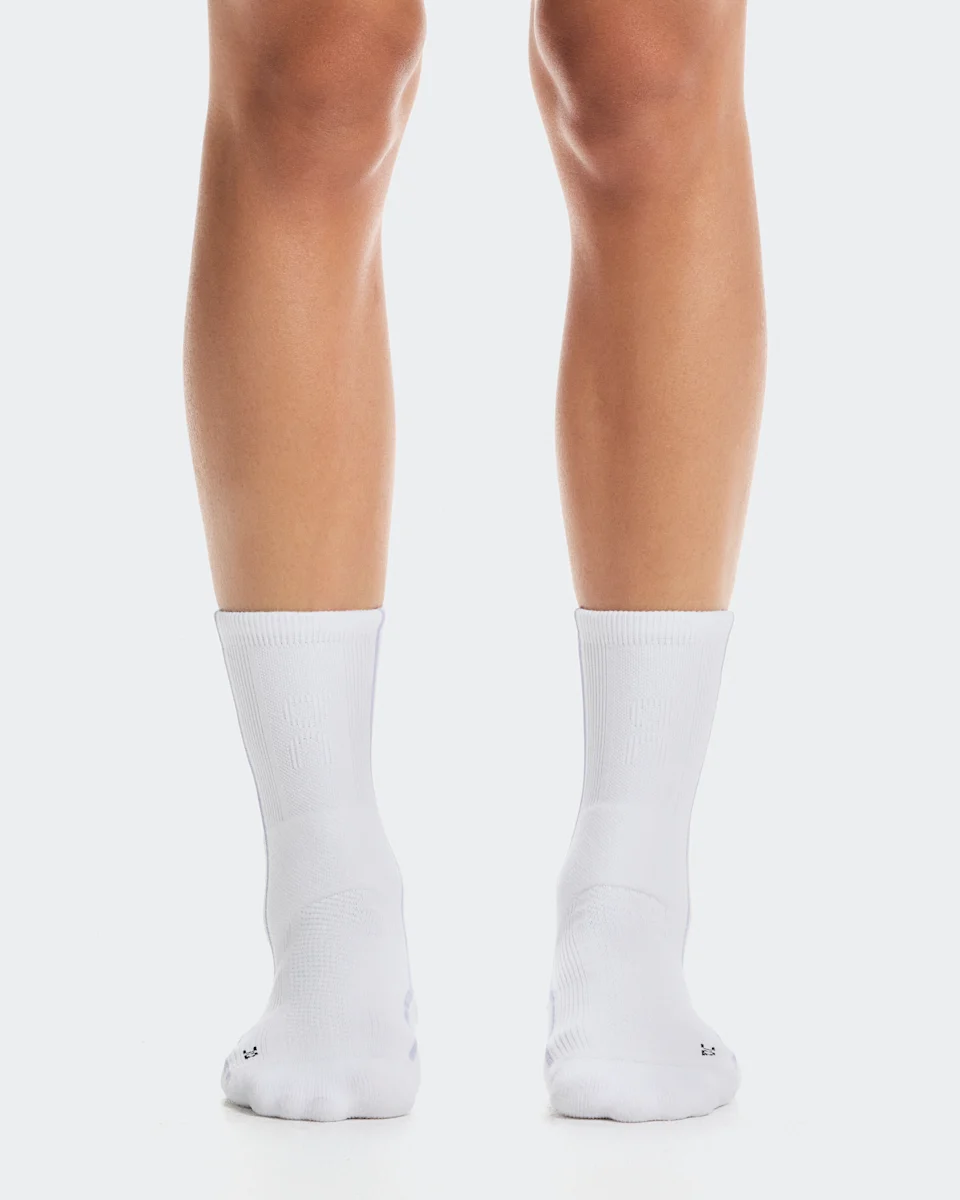 On Court Sock High White & Bloom