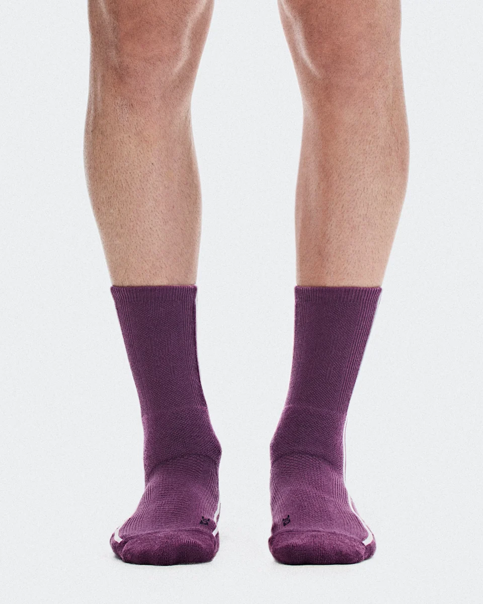 On Court Sock High Cassis & White