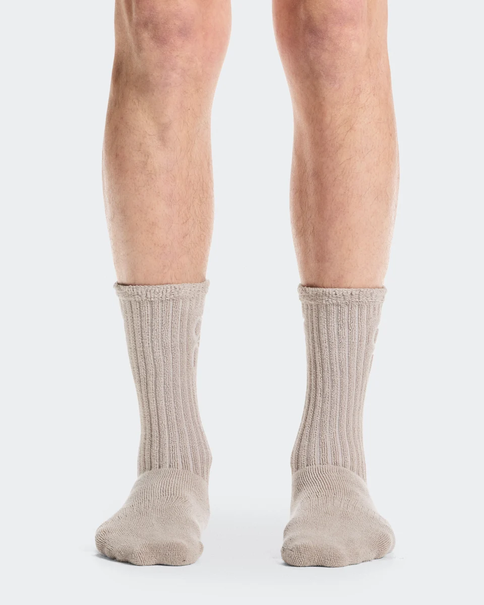 On Terry Sock High Fog Unissex – Uso diário, supermaciez, sustentação