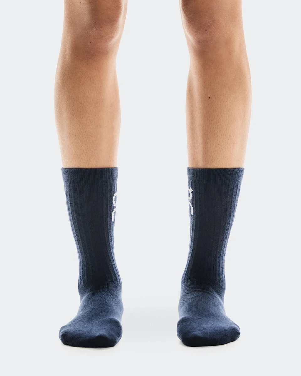 On Logo Sock High 3P Navy 