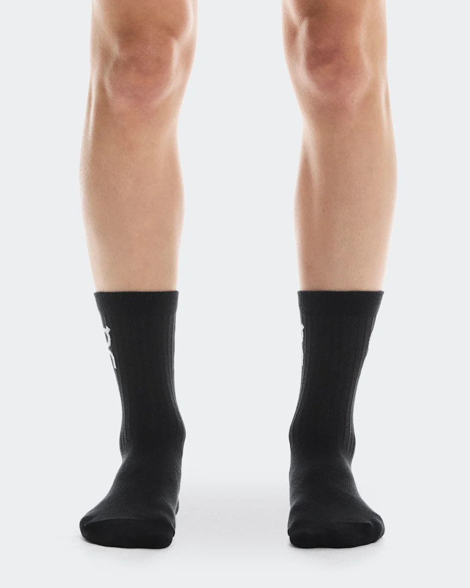 On Logo Sock High 3P Black