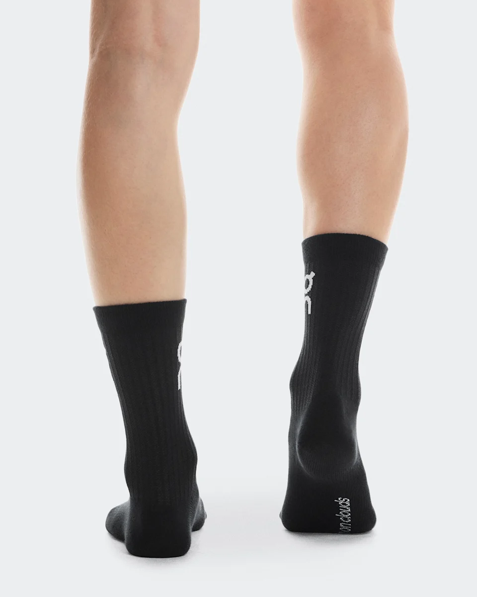 On Logo Sock High 3P Black
