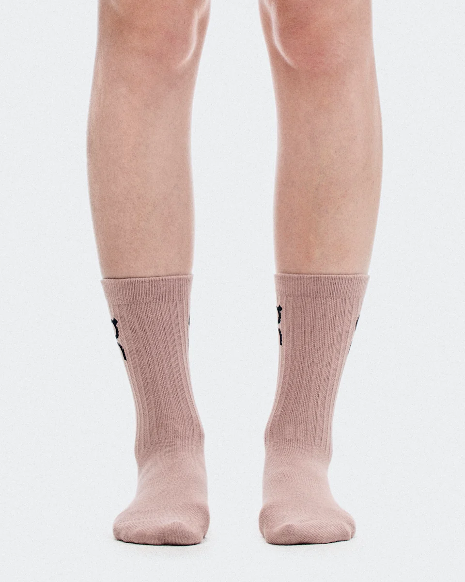 On Logo Sock High 3P Sherbet & Rhodonite 