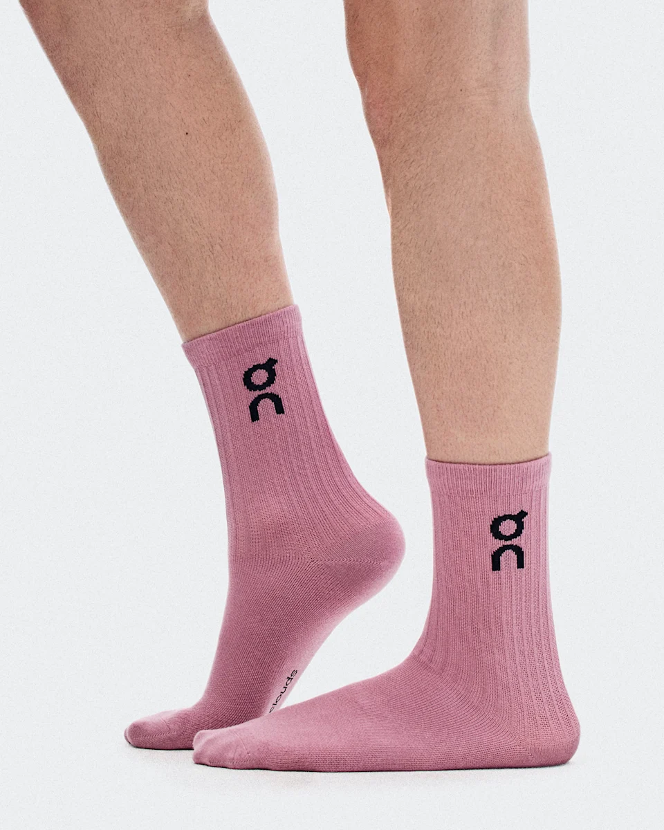 On Logo Sock High 3P Sherbet & Rhodonite 