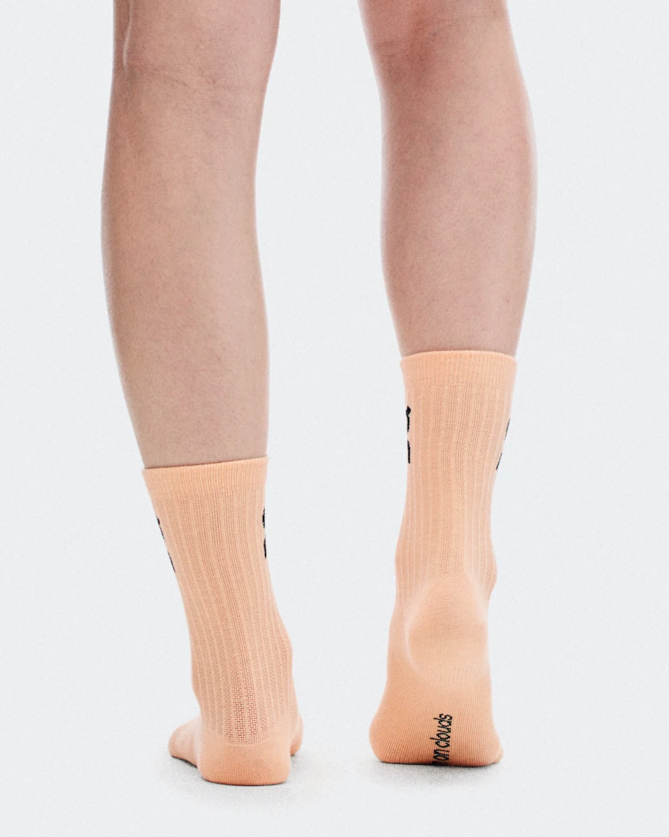 On Logo Sock High 3P Sherbet & Rhodonite 