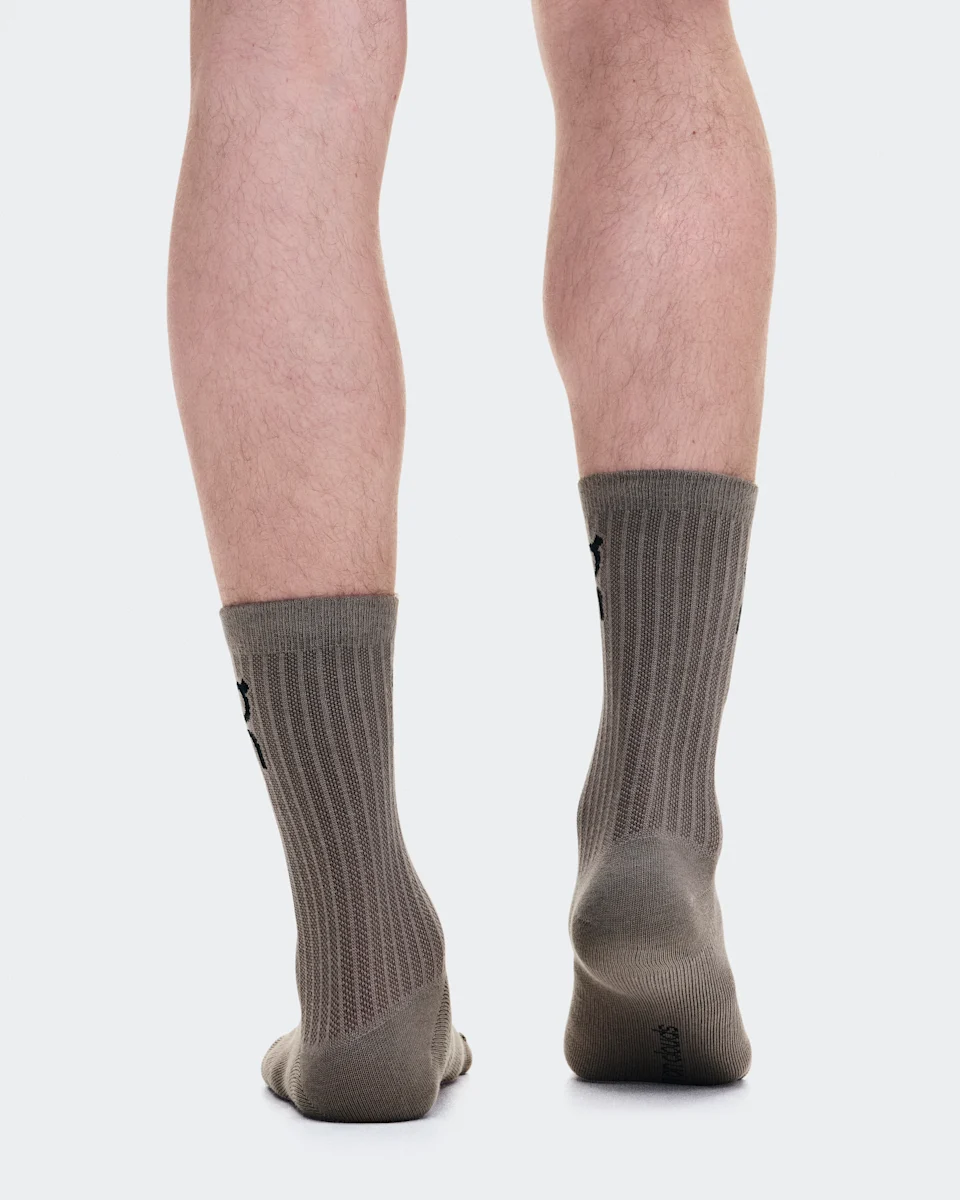 On Logo Sock High 3P Hare & Brume