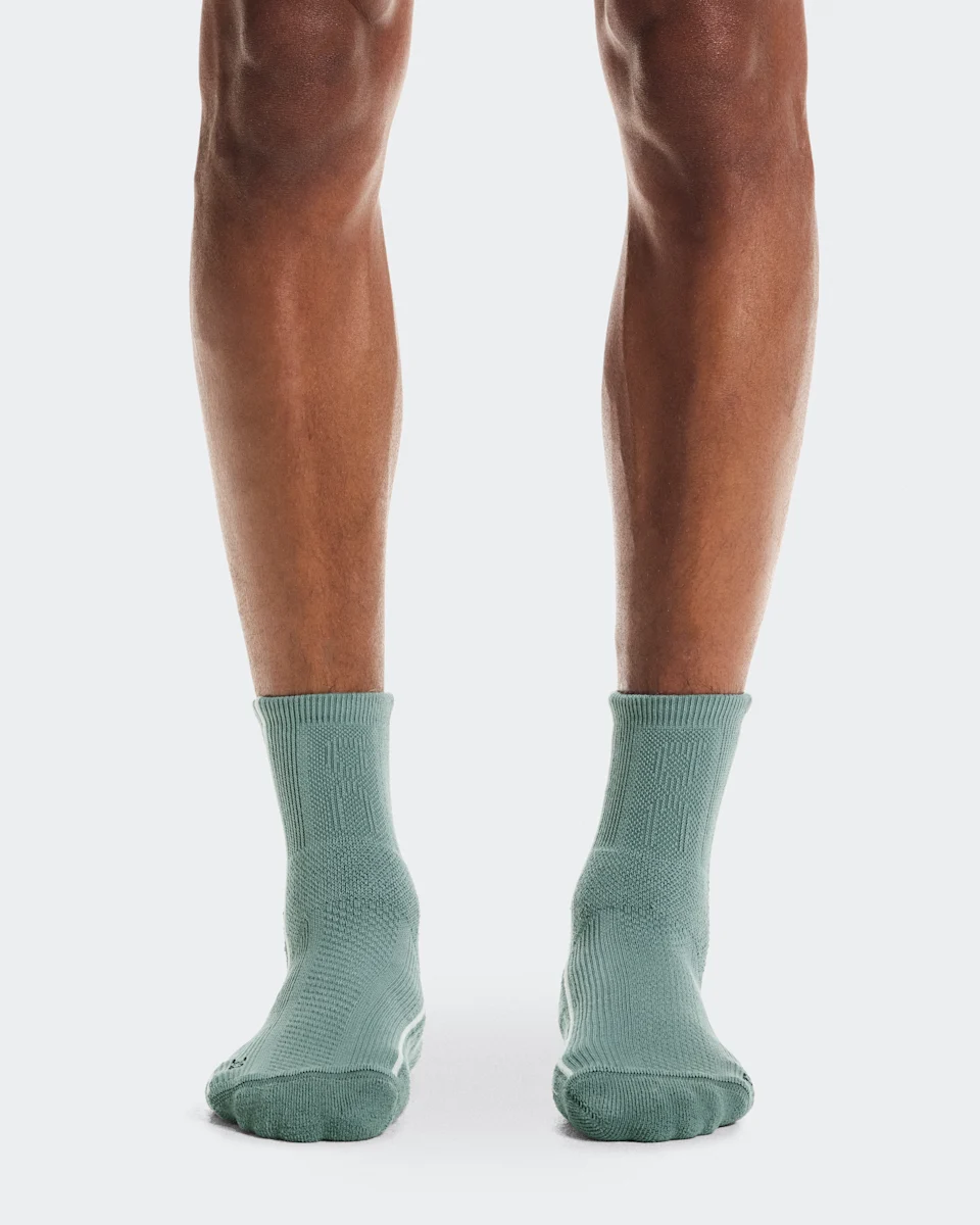 On Court Sock Mid Tide & Ivory Unissex – Prática de tênis de alta performance, acolchoada e respirável