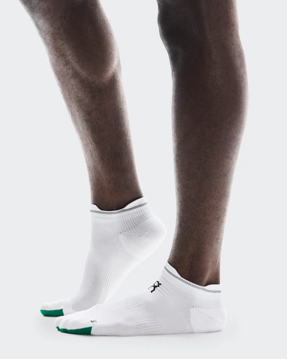 On Elite Run Sock Low White & Ivory 