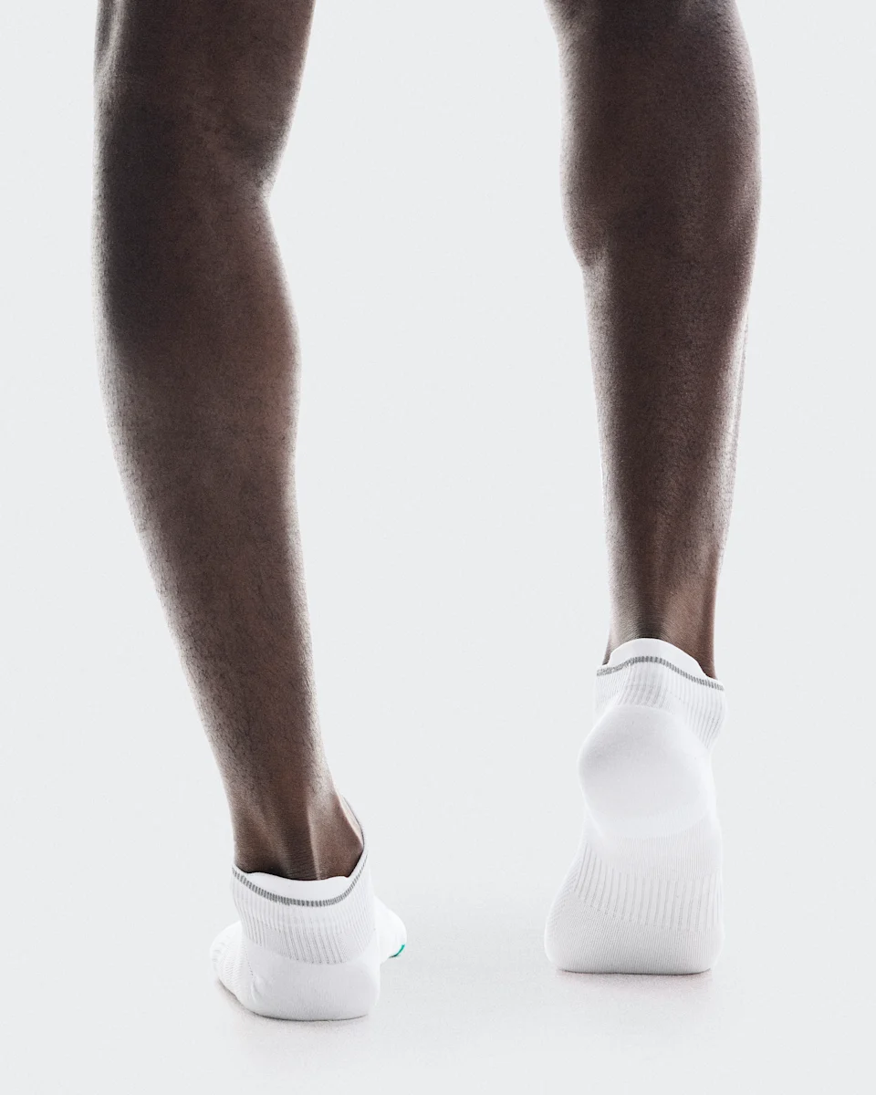 On Elite Run Sock Low White & Ivory 