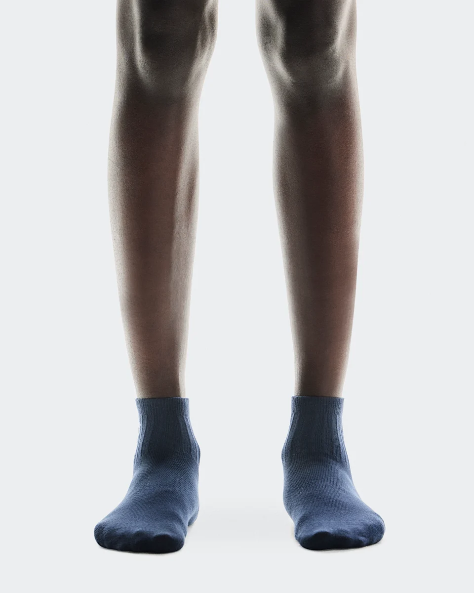 On Logo Sock Mid 3P Navy