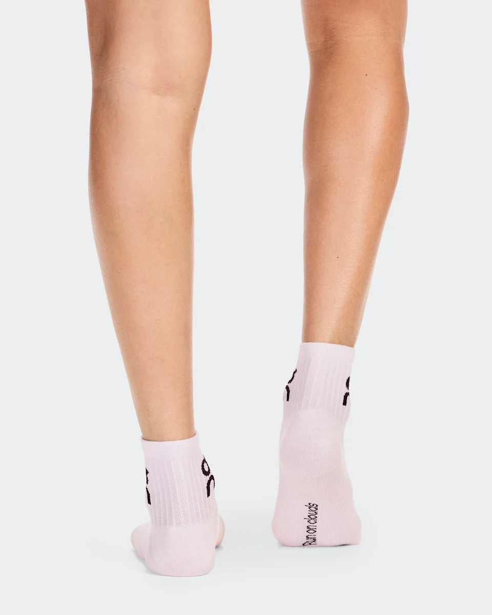 On Logo Sock Mid 3P Orchid & Bloom