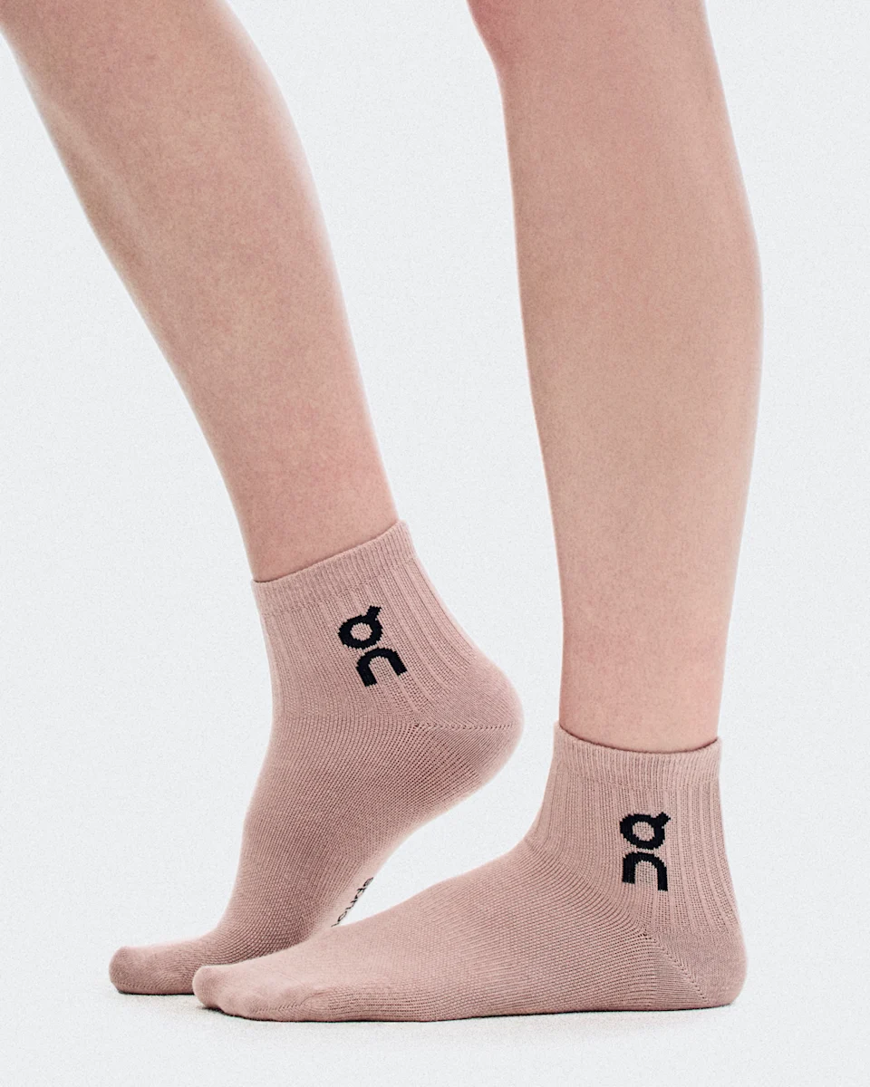 On Logo Sock Mid 3P Sherbet & Rhodonite
