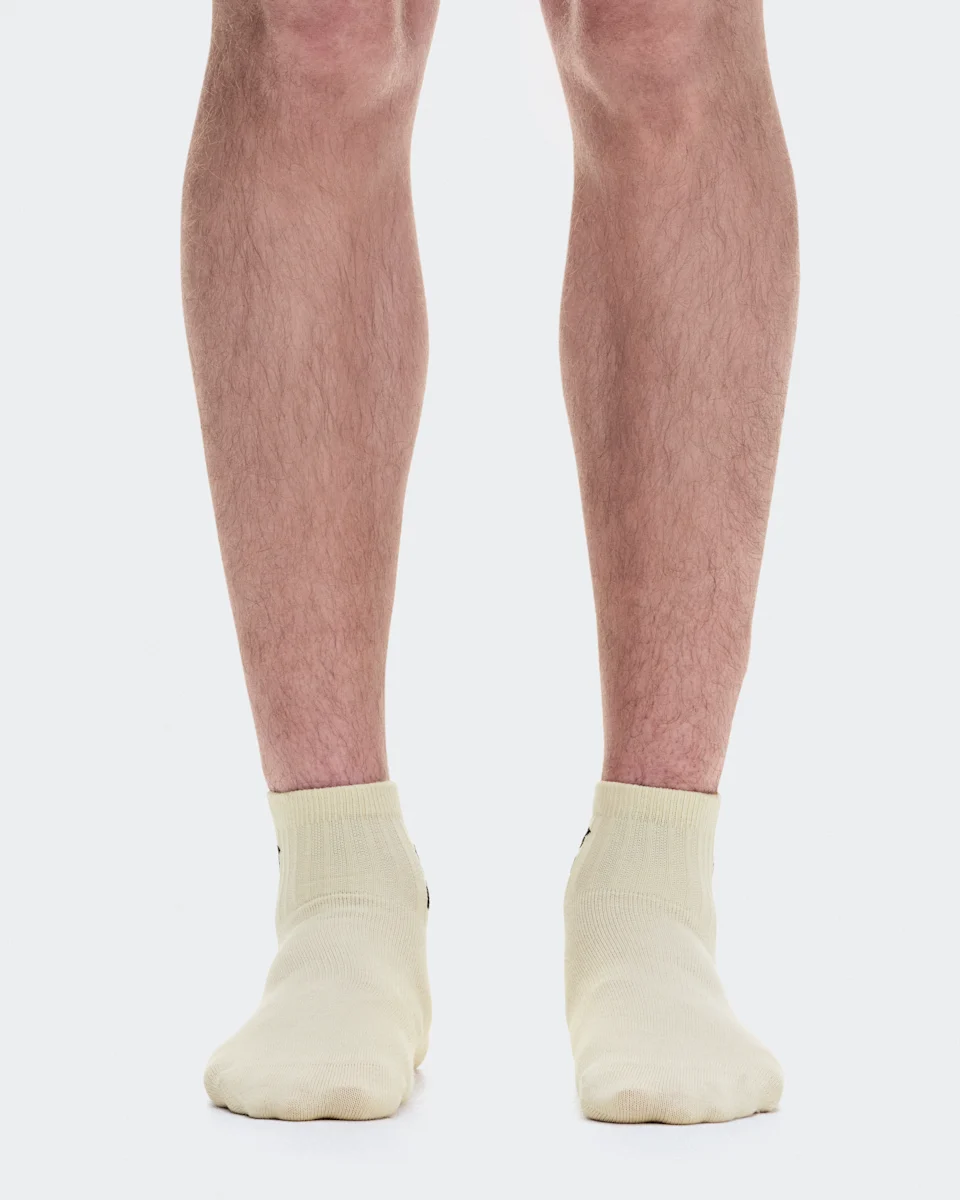 On Logo Sock Mid 3P Hare & Brume 