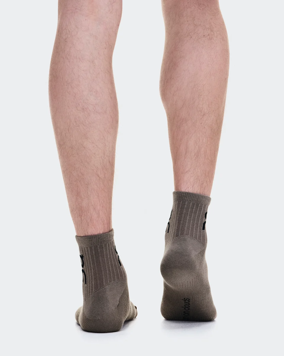 On Logo Sock Mid 3P Hare & Brume 
