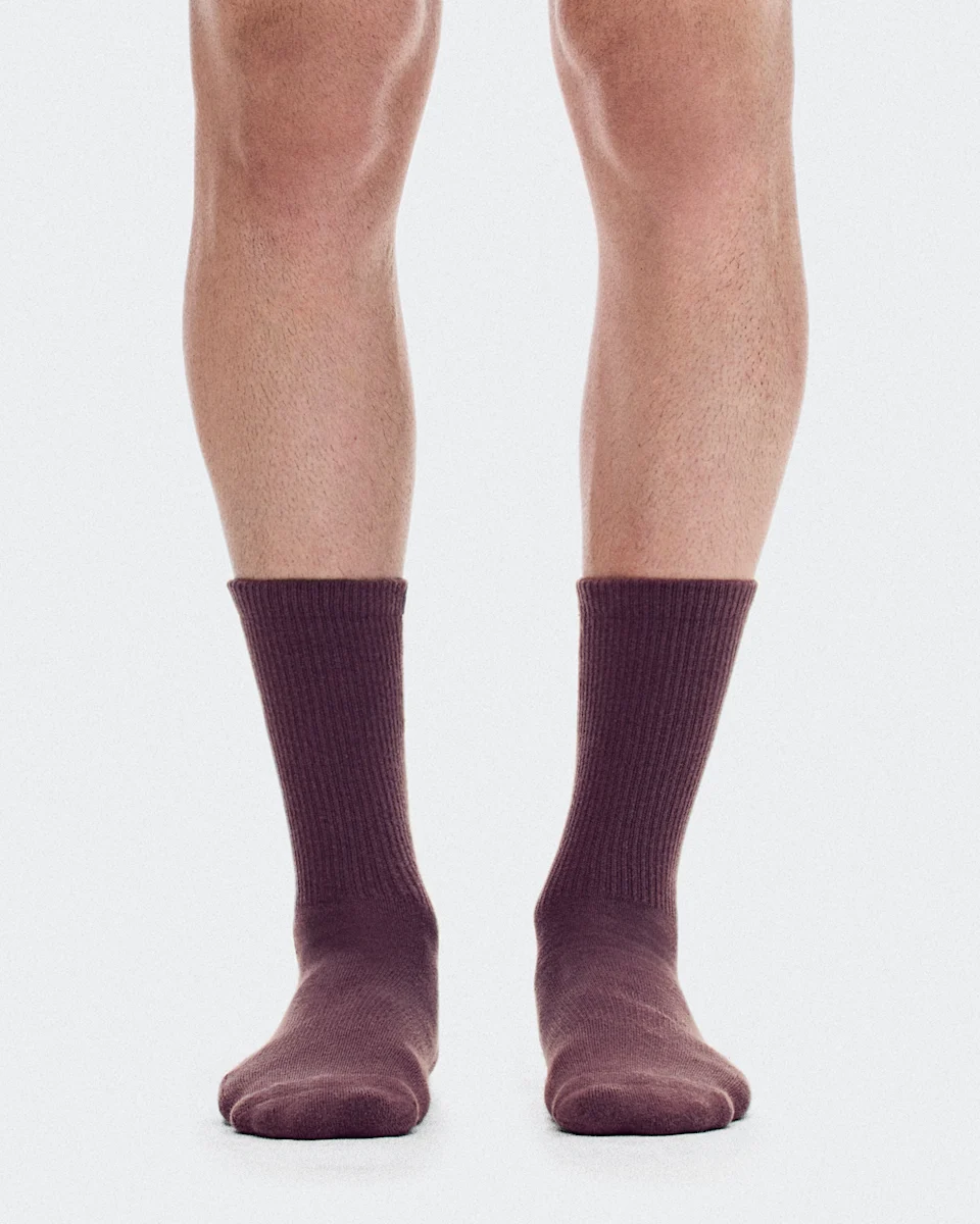 On Courtside Sock High 2P Ivory & Mulberry