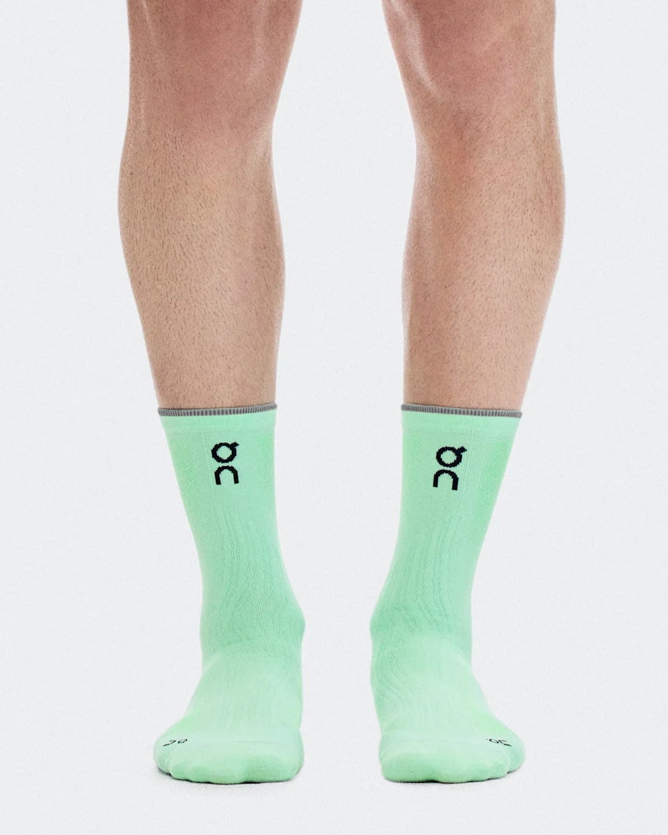 On Elite Run Sock High Hyper Celeste & Verdite 