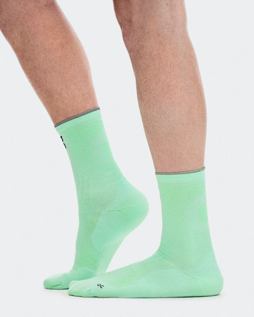 On Elite Run Sock High Hyper Celeste & Verdite 