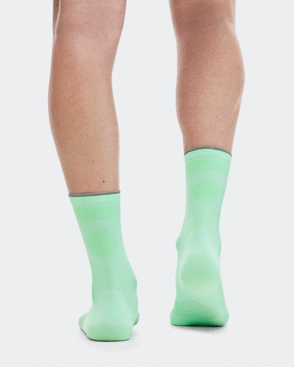 On Elite Run Sock High Hyper Celeste & Verdite 